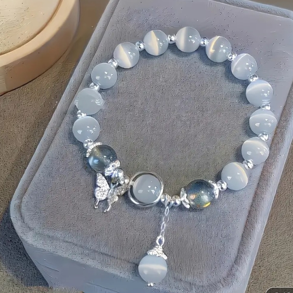 Elegant Silver Beaded Bracelet
